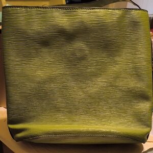 Green Epi Leather Bucket Bag